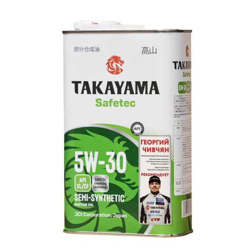 Takayama Safetec 5W-30 API SL/CF 1л металл
